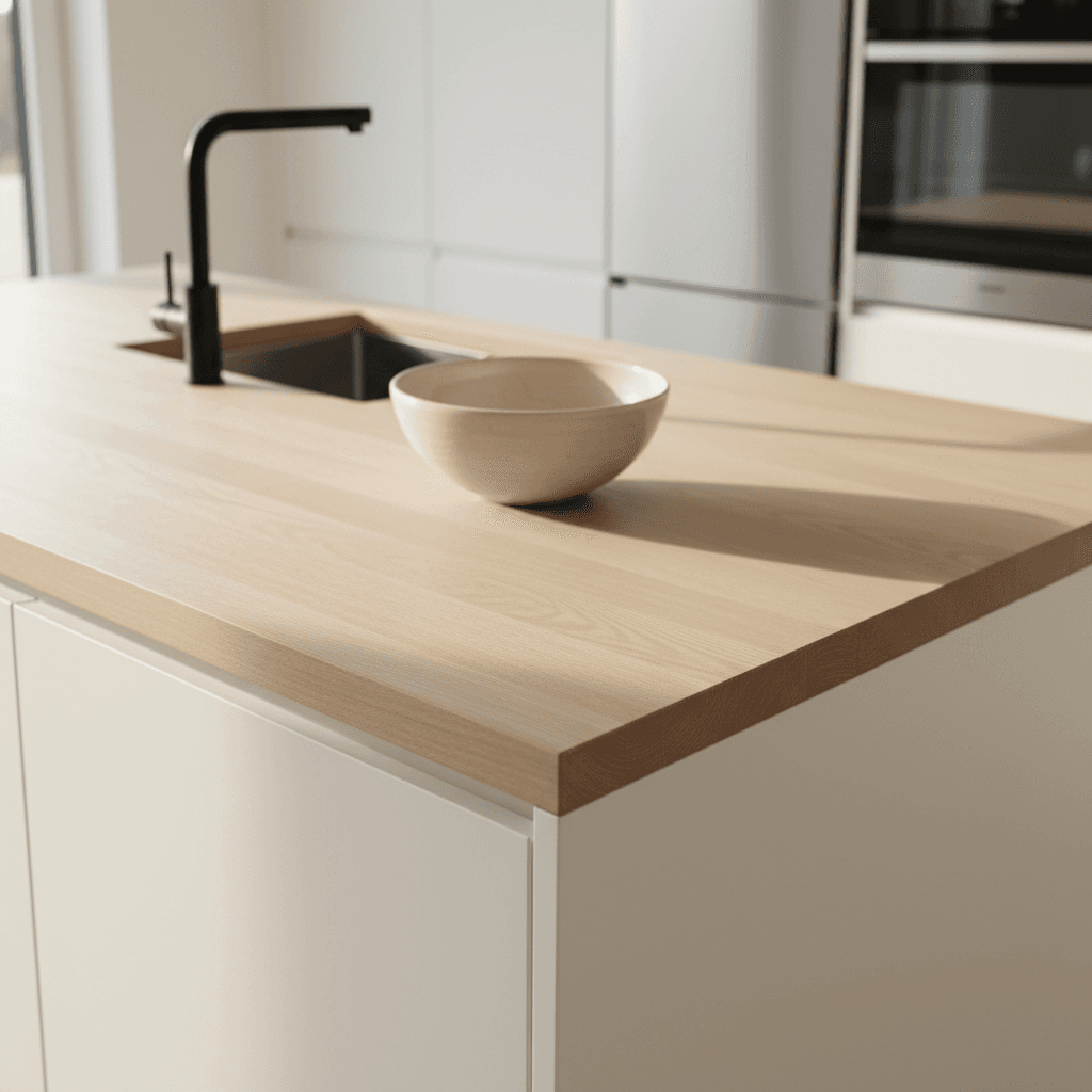 Kitchen renovation countertop and cabinetry detail